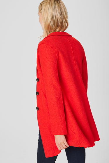 Mujer - Abrigo - Mezcla de lana - rojo