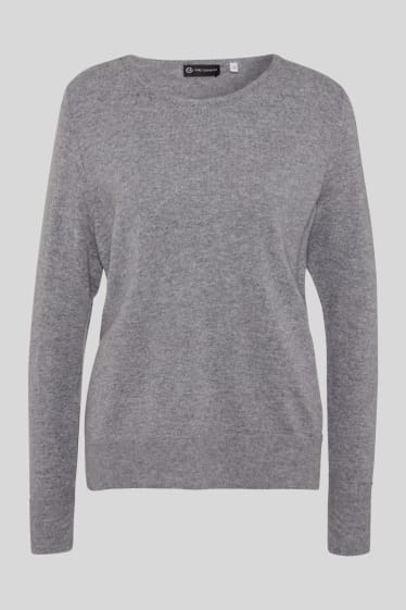Women - Cashmere jumper - light gray-melange