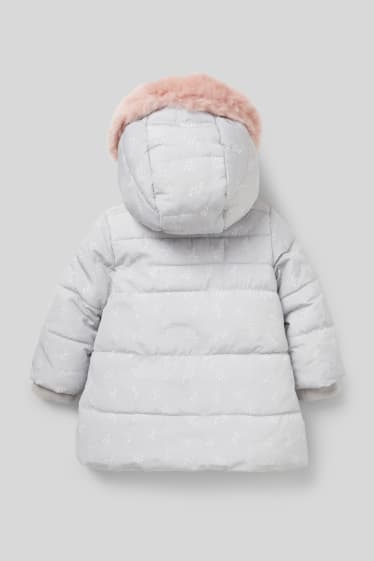Miminka - Prošívaná bunda pro miminka - puntíkovaná - světle šedá