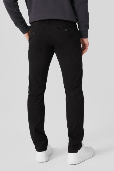 Hombre - Chinos - Slim Fit - Algodón orgánico - negro