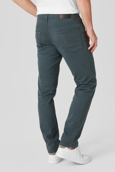 Home - Pantalons - slim fit - verd fosc
