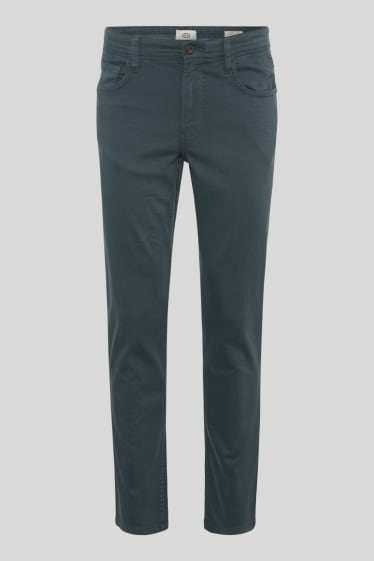 Hombre - Pantalón - slim fit - verde oscuro