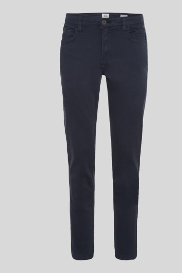 Uomo - Pantaloni - slim fit - blu scuro