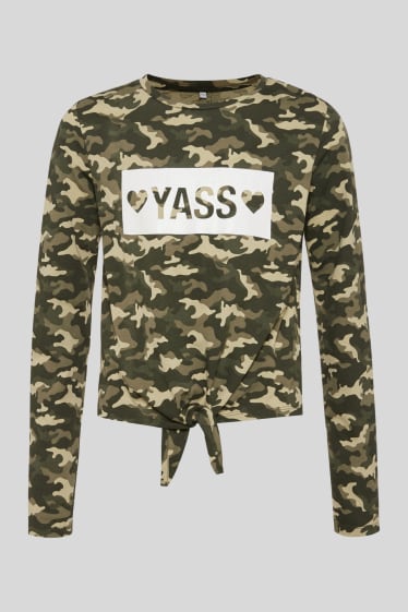 Children - Long sleeve T-shirt - shiny - camouflage