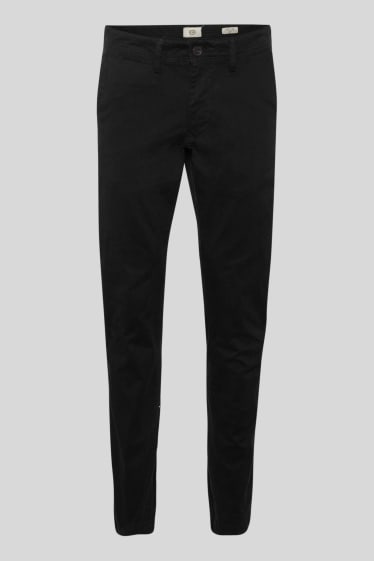 Pánské - Kalhoty Chino - Slim Fit - BIO bavlna - černá