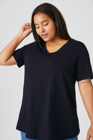 Donna - Confezione da 2 - t-shirt - blu scuro
