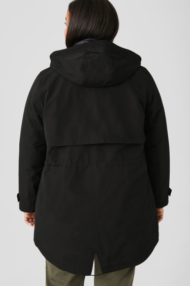 Damen - 3-in-1-Parka - schwarz