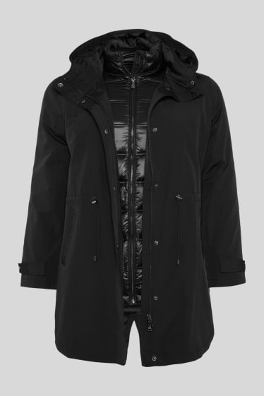 Damen - 3-in-1-Parka - schwarz
