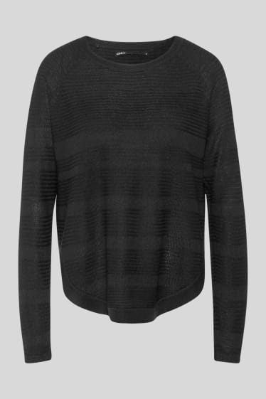 Women - ONLY - jumper - striped - black
