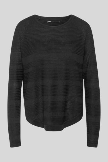 Women - ONLY - jumper - striped - black