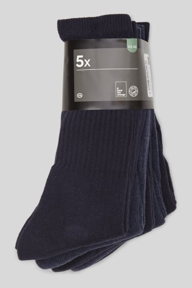 Men - Multipack of 5 - tennis socks - dark blue