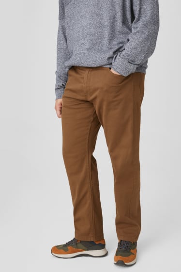 Men - Trousers - slim fit - light brown
