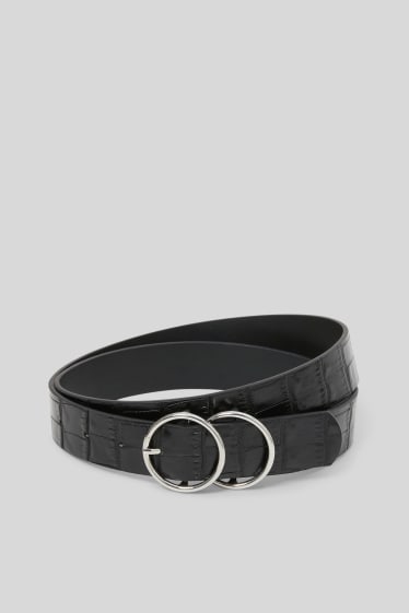 Teens & young adults - CLOCKHOUSE - belt - faux leather - black