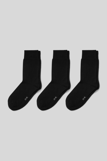 Heren - Set van 3 - sokken - zwart