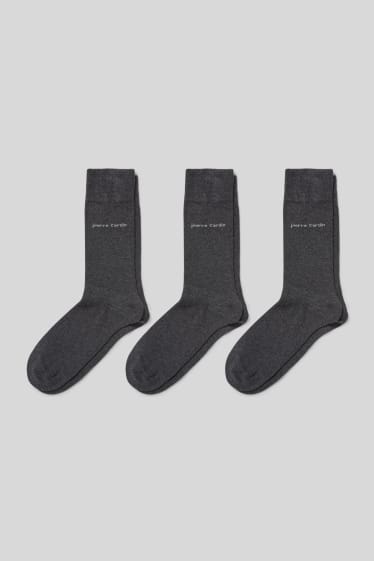 Pánské - Pierre Cardin - multipack 3 ks - ponožky - šedá-žíhaná