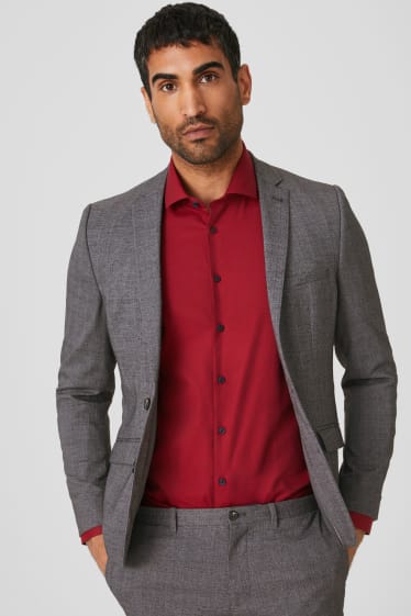 Uomo - Blazer da abbinare - body fit - stretch - grigio melange