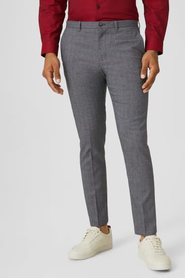 Men - Mix-and-match suit trousers - body fit - stretch - gray
