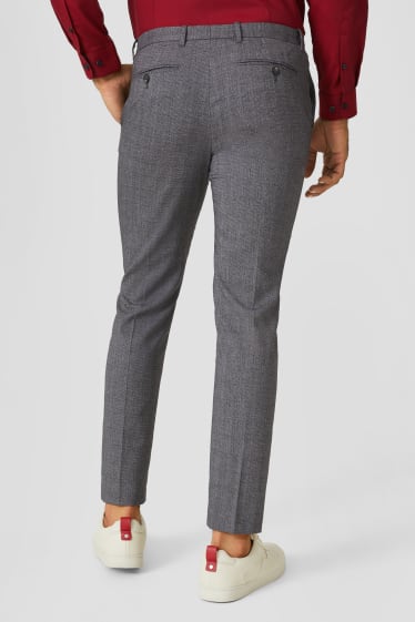 Pánské - Oblekové kalhoty - body fit - stretch - šedá