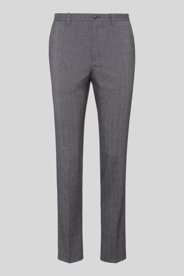 Hommes - Pantalon à coordonner - body fit - stretch - gris