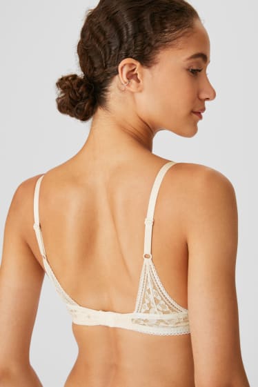 Donna - Reggiseno con ferretti - FULL COVERAGE - imbottito - bianco crema