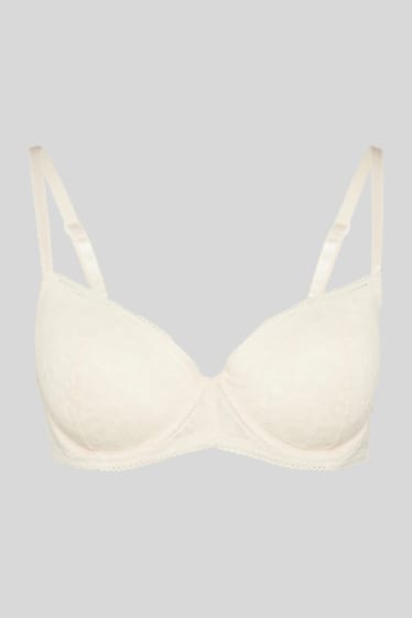 Women - Underwire bra - FULL COVERAGE - padded - light rose