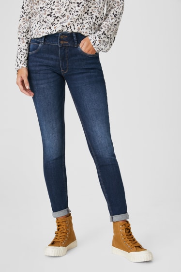 Dames - Skinny jeans - shaping jeans - jeansblauw