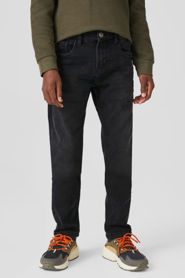 Children - Skinny jeans - thermal jeans - jog denim - denim-dark gray