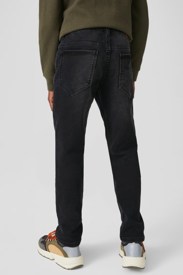 Kinder - Skinny Jeans - Thermojeans - Jog Denim - jeans-dunkelgrau