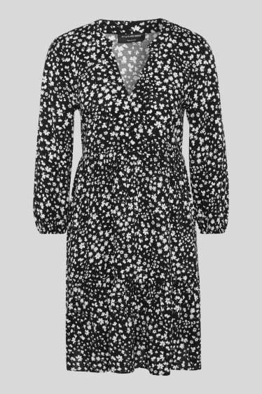 Women - Fit & flare dress - black / white