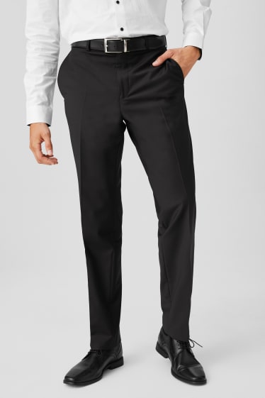 Men - Business trousers - regular fit - black