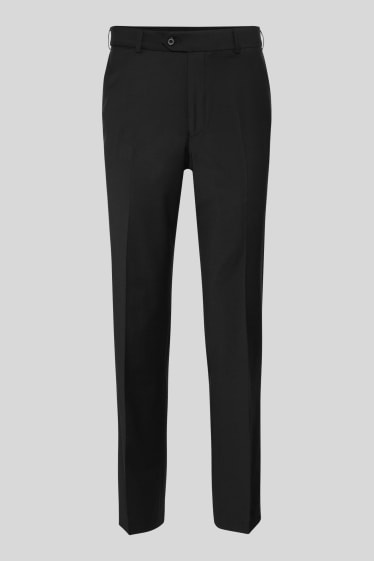 Men - Business trousers - regular fit - black