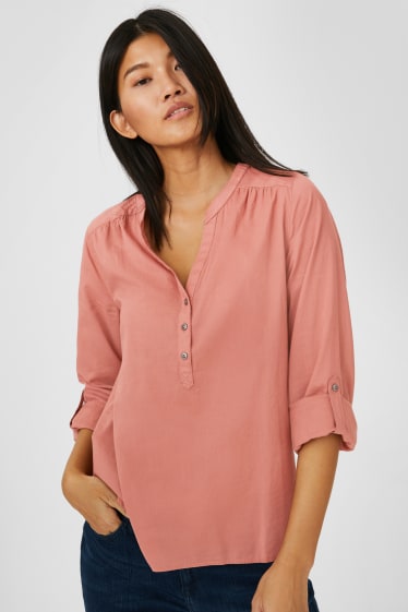 Women - Blouse - salmon coloured