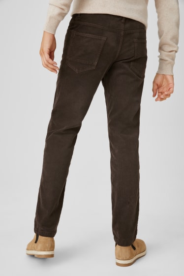 Uomo - Pantaloni di velluto a coste - Slim Fit - grigio
