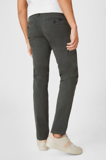 Heren - Chino - Slim Fit - biokatoen - donkergroen