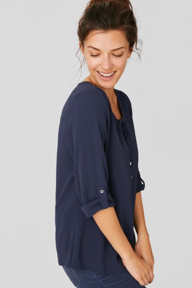 Dames - Blouse - donkerblauw