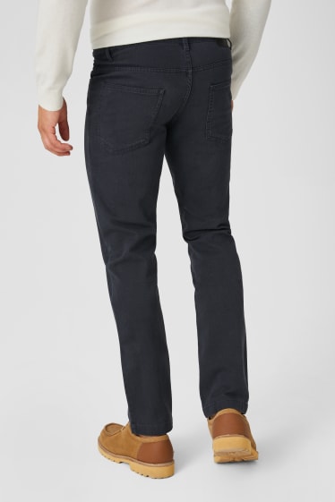 Men - Trousers - slim fit - denim-dark gray