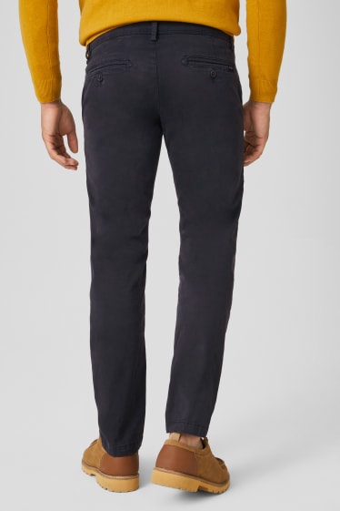 Mężczyźni - Spodnie chino - Slim Fit - bawełna bio - ciemnoniebieski