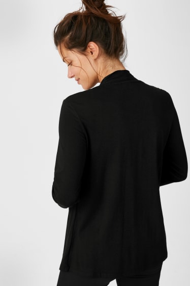 Women - Long sleeve top - 2-in-1 look - black