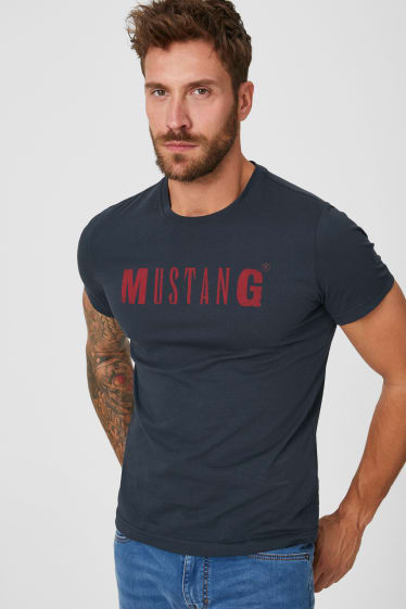 Heren - MUSTANG - T-shirt - donkergrijs