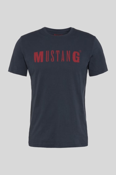 Heren - MUSTANG - T-shirt - donkergrijs