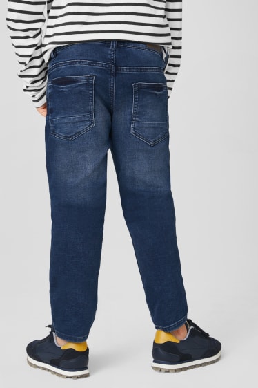 Dzieci - Skinny jeans - dżinsy w dresowym stylu - dżins-ciemnoniebieski