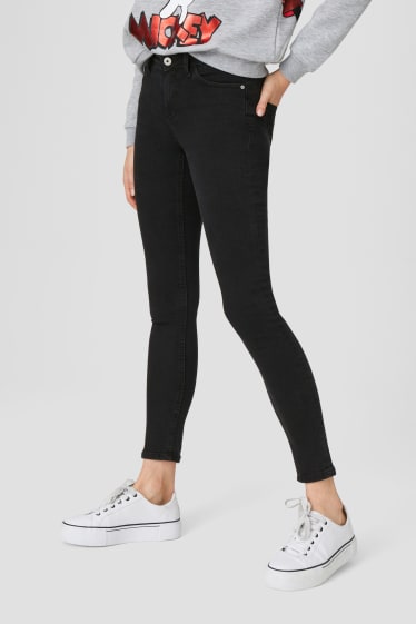 Damen - CLOCKHOUSE - Skinny Jeans - Mid Waist - LYCRA® - jeans-dunkelgrau