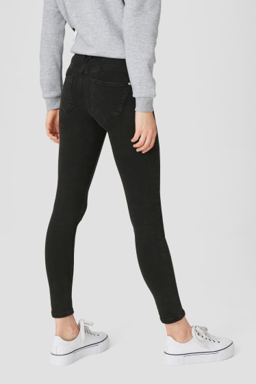 Damen - CLOCKHOUSE - Skinny Jeans - Mid Waist - LYCRA® - jeans-dunkelgrau