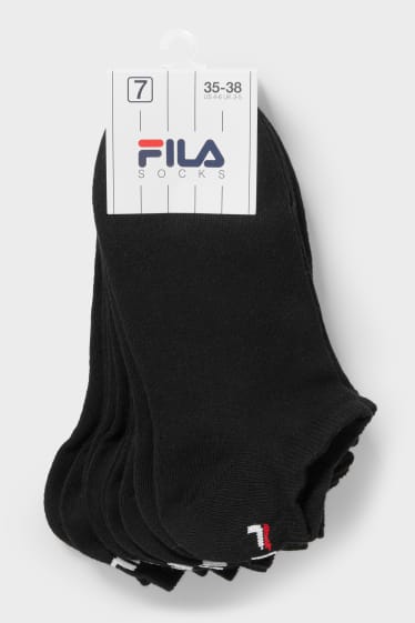 Mujer - FILA - pack de 7 - calcetines tobilleros - negro