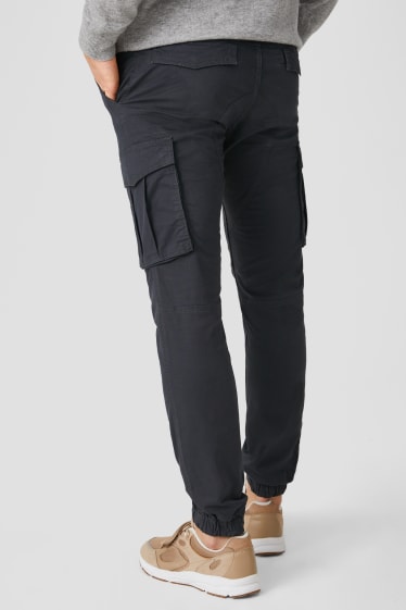 Uomo - Pantaloni cargo - Tapered Fit - antracite