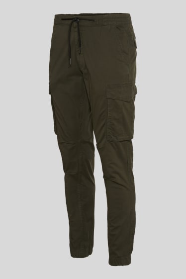 Herren - Cargohose - Tapered Fit - jeansgrün