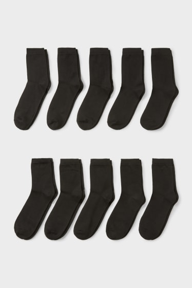 Donna - Confezione da 10 - calzini - nero