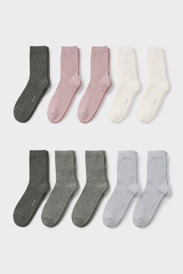 Dames - Set van 10 - sokken - gekleurd