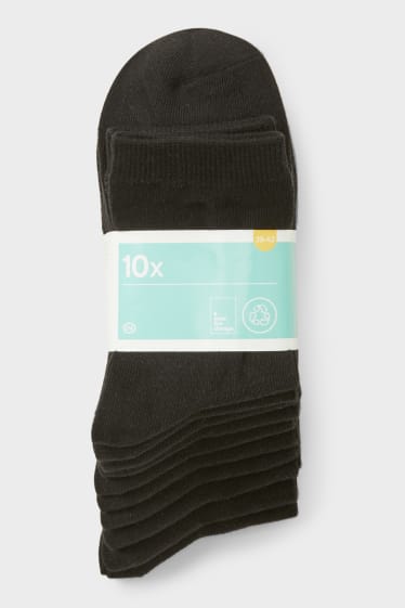 Donna - Confezione da 10 - calzini - nero