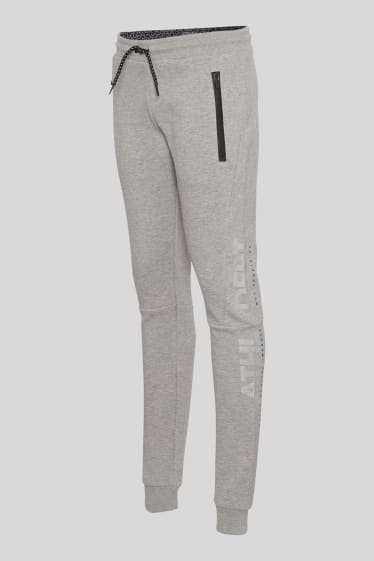 Bambini - Pantaloni sportivi - effetto brillante - grigio melange